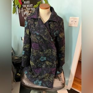 Merona floral pea coat